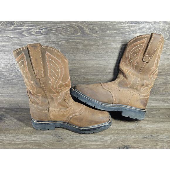 Cody James Western C9MR8 Square Soft Toe Work Boots Men's Size 8D - Picture 7 of 9